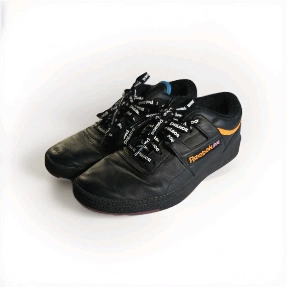 Palace X Reebok Club Workout Black Neon Orange Size 9